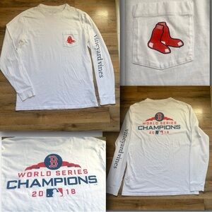 ⚾️ 🏆Red Sox 2018 World Series Champions Vineyard Vines L/S Tee Size-M